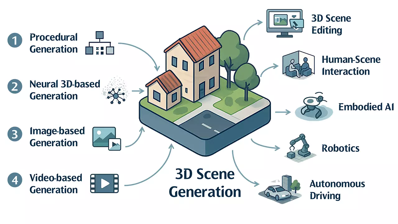3D Scene Generation survey teaser